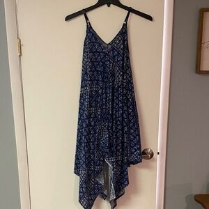 DKNY Blue and White Patterned Dress